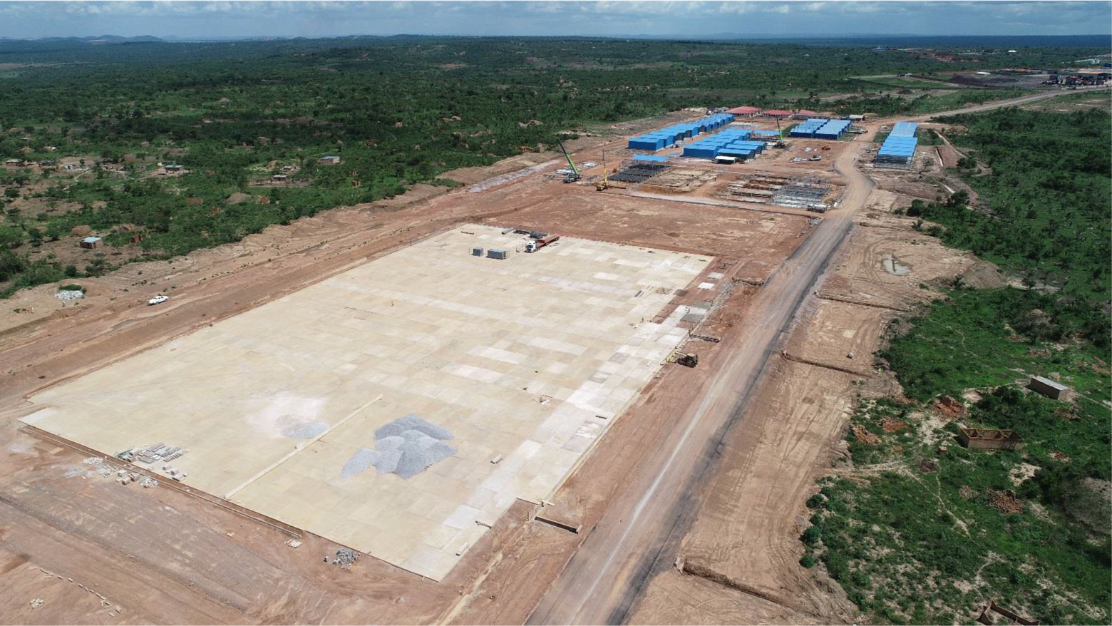 Construction du site du centre de négoce à Kolwezi, en RD Congo