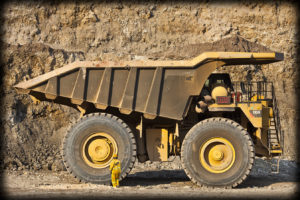 Giant truck in T17 mine in DRC