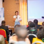 Valérie Jonckheere s'exprime au nom du Groupe Forrest lors du lancement du projet L-Impact