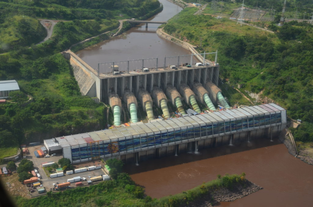 Vue aérienne barrage Inga 2 RD Congo